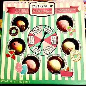 New Pastry Shop 6 Soothing Bath Bomb Fizzers With Shea butter & coconut oil